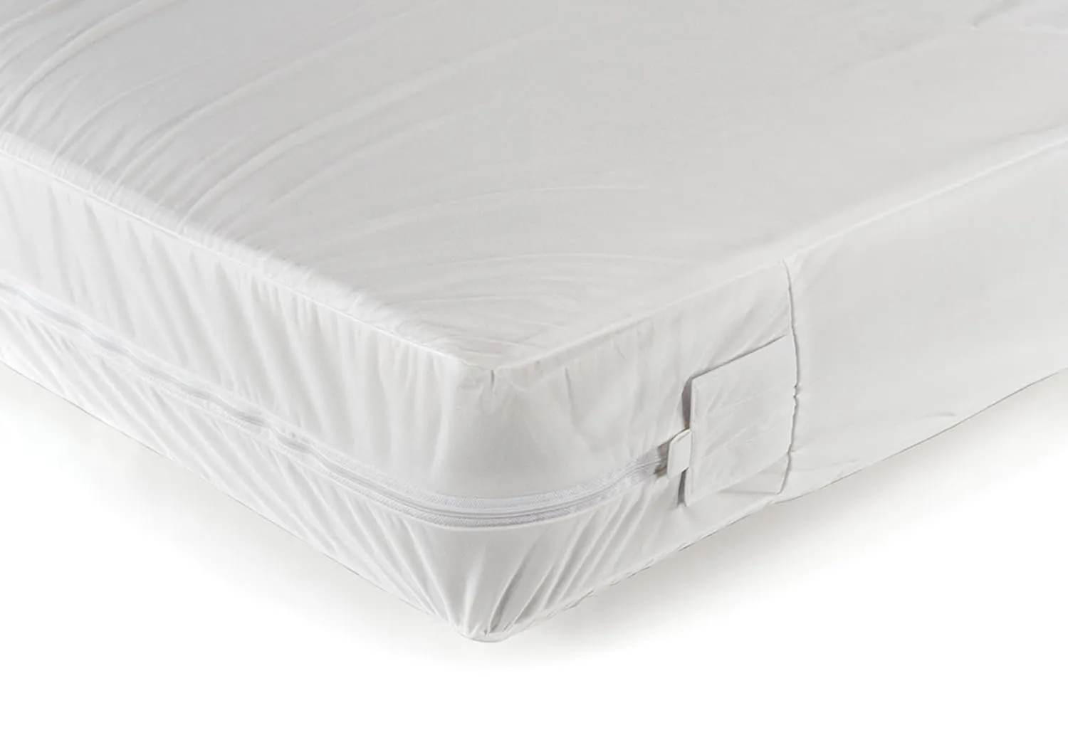 Sealy Baby SafetyCase Protective Waterproof Fitted Zippered Infant Crib Mattress Protector Pad and Toddler Bed Cover Encasement, Bug and Allergy Protection, Machine Washable, 52” x 28”- White