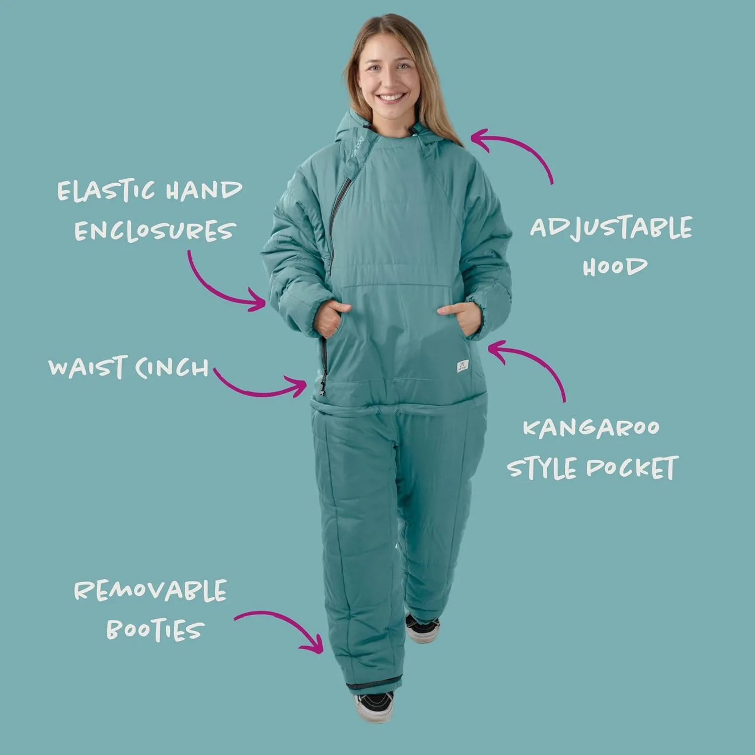 Selk'bag SWYTCH Lite Wearable Sleeping Bag & Jacket | 2-in-1 Convertible, Lightweight, Eco-Friendly for Camping, Travel, Festivals & Everyday Use | Temp Rated 40°F