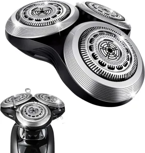SH90 Replacement Rotary Heads for Philips Norelco Shavers Series 9000, New Version of Metal Wheel Buckle and Upgrade Double-Layer Precision Blades
