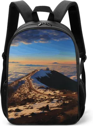 Shoulders Backpack, Mauna Kea Summit Sunset Print Fashionable Backpack Trendy Backpack Laptop Backpack Multi-purpose Backpack, Style