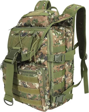 ShowyLive 40L Military Backpack, Trekking Hiking Molle Army Survival Equipment Backpacks 3 Day Bug Out Bag Waterproof Rucksack for Camping Fishing Travelling Climbing Outdoor Sports Digital Camo
