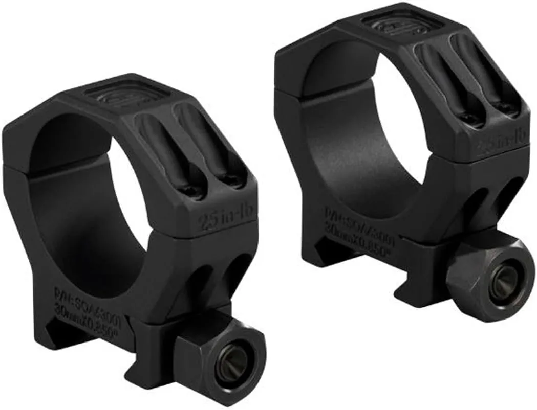 Sig Sauer ALPHA6 34mm Hunting Scope Rings Set - Lightweight Durable Hard Anodized Aluminum Picatinny/Weaver Compatible Riflescope Ring Mounts - Matte Black