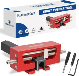 Sight Pusher Tool for Handguns, Precision Front and Rear Sight Adjustment, Durable Pistol Sight Removal Tool with Disassembly Tool Kit for Glock