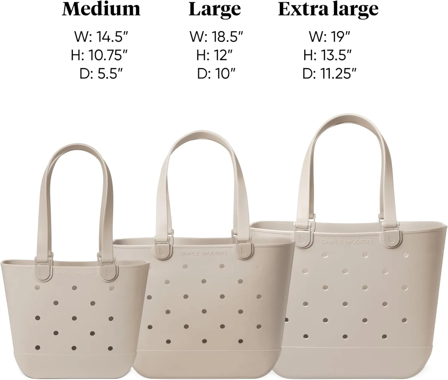 Simple Modern Extra-Large Beach Bag | Waterproof Getaway Rubber Tote with Zipper Pocket for Travel, Pool, Boat, Groceries, Sports | Malibu