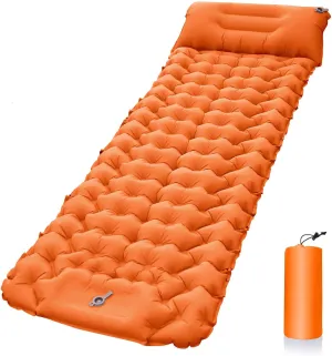 Single Camping Inflatable Mattress, Compact Lightweight Air Mattress, Inflatable Sleeping Pad for Car/Camping/Travel/Hiking/Outing
