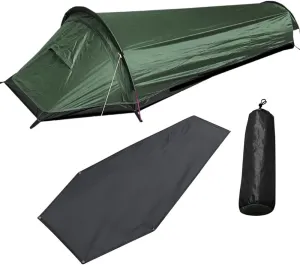 Single Person Backpacking Tent Hiking Bivy Tent Lightweight Sleeping Bag Tent with Ground Cloth,Backpacking Tent