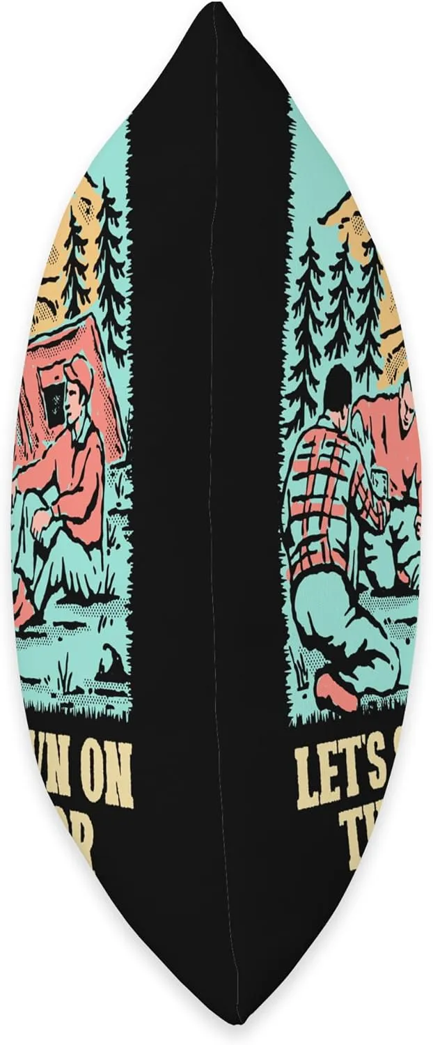 Sit Down on This Outdoor Floor Camping Hiking Camper Hiker Throw Pillow, 16x16, Multicolor