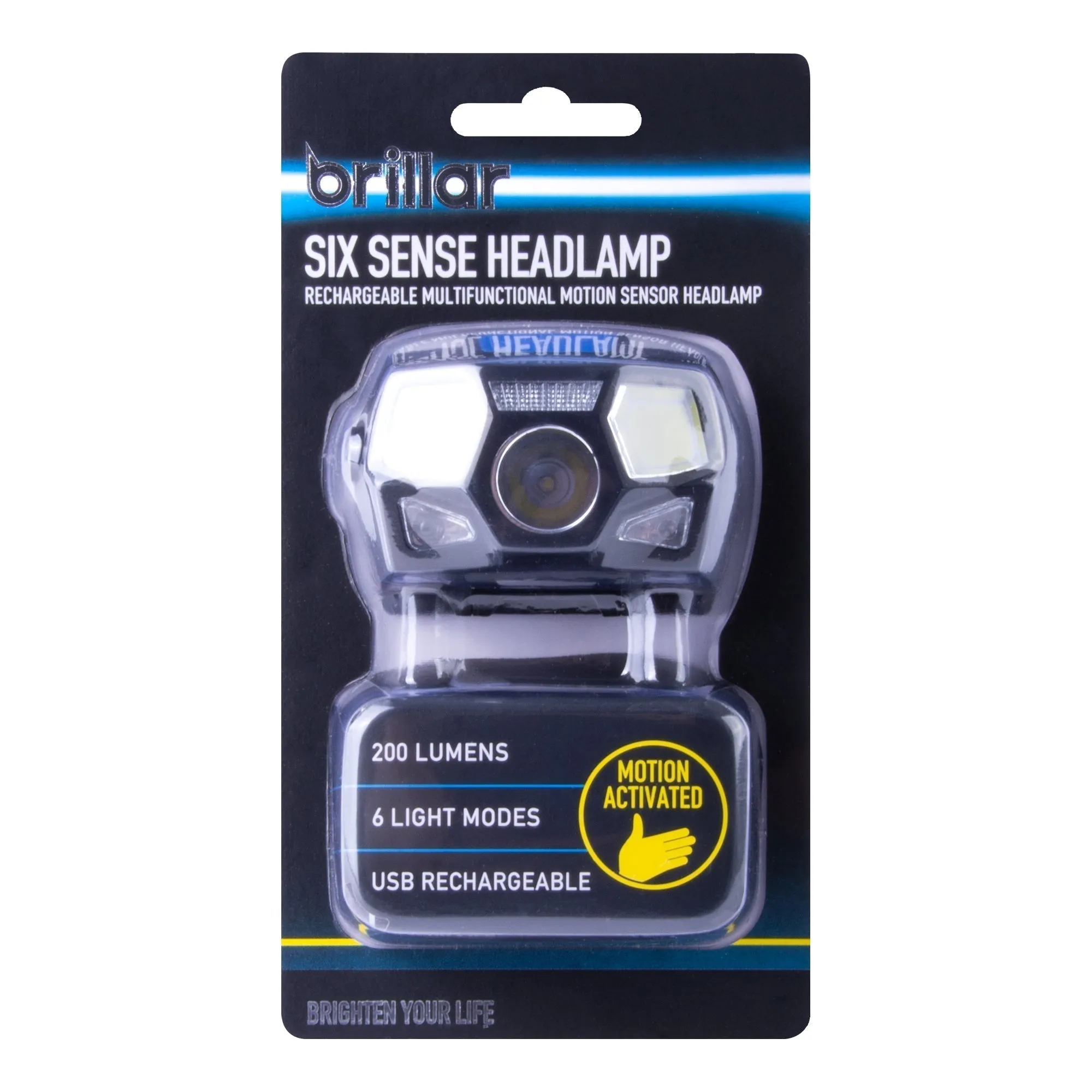 Sixth Sense - 200 Lumen 6 Mode Rechargeable Headlamp