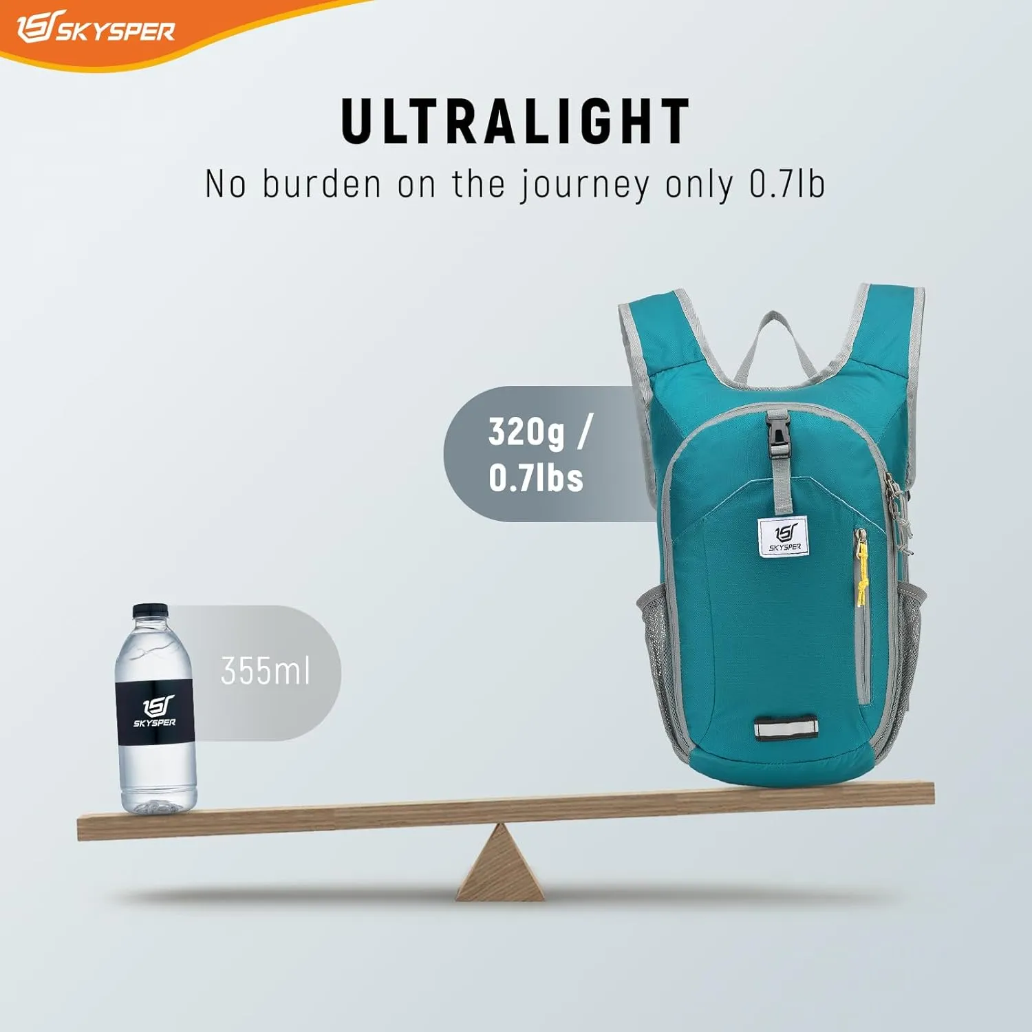 SKYSPER Small Hiking Backpack 10L Foldable Daypack Packable Lightweight Hiking Daypack Travel Day Pack for Women Men
