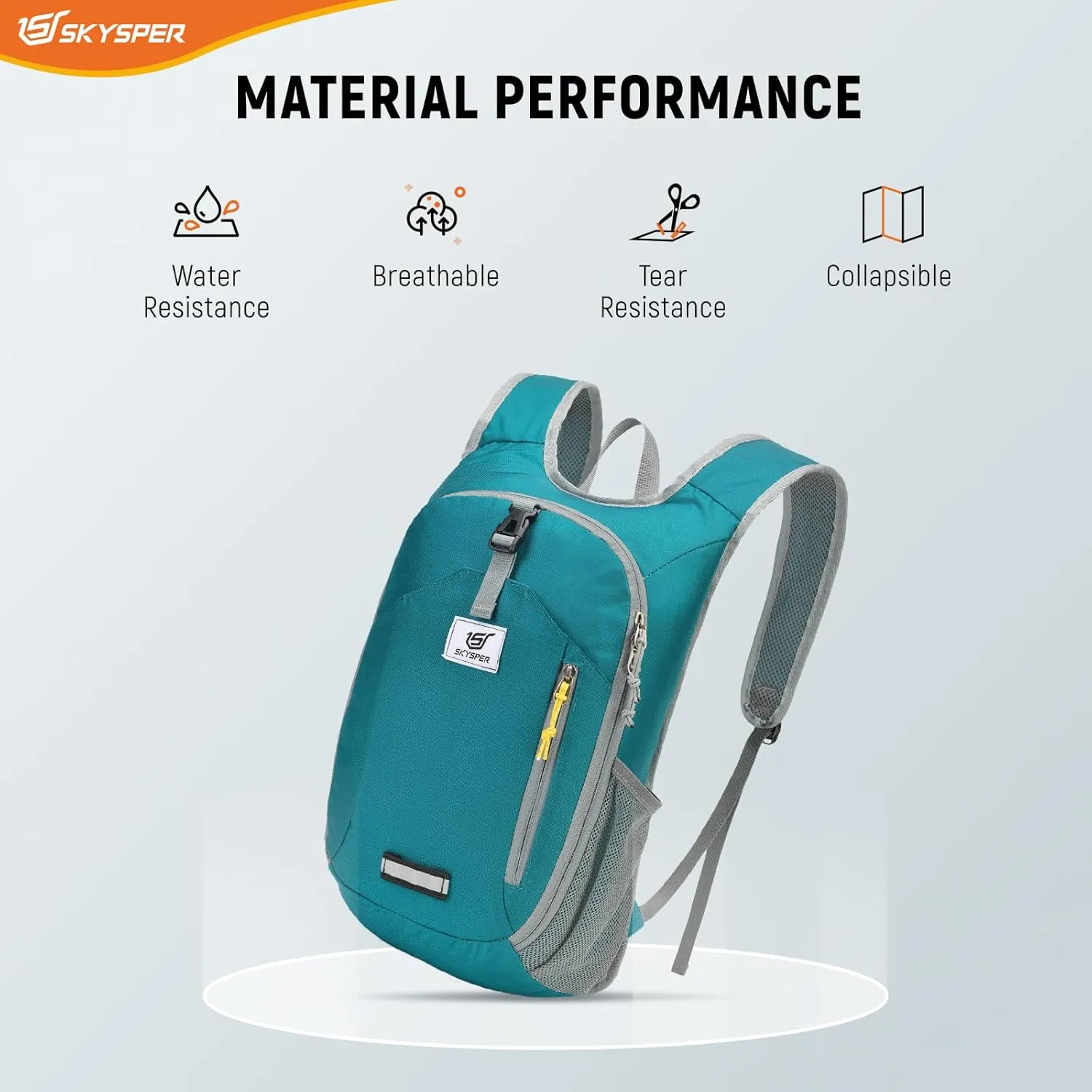 SKYSPER Small Hiking Backpack 10L Foldable Daypack Packable Lightweight Hiking Daypack Travel Day Pack for Women Men