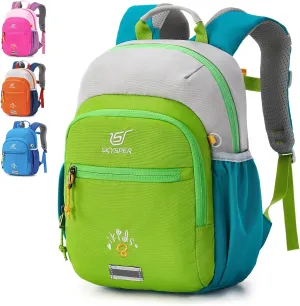SKYSPER Toddler Backpack for Girls Boys Age 2-8, Cute Small Kids Backpack for Preschool Kindergarten and Travel, Green