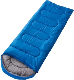 Sleeping Bag - 7' Blue Mummy Adult Envelope Style Rectangular Shape with Hood