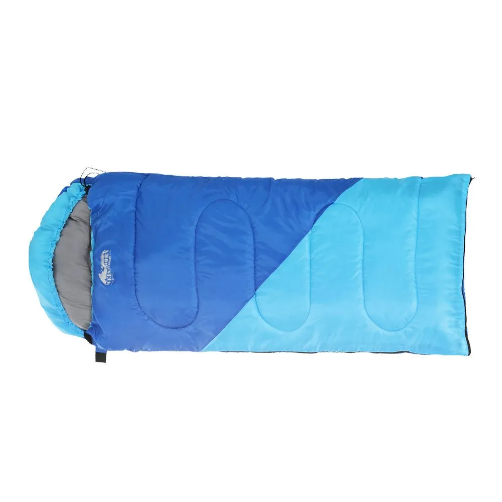 Sleeping Bag Bags Kids 172cm Camping Hiking Thermal Blue