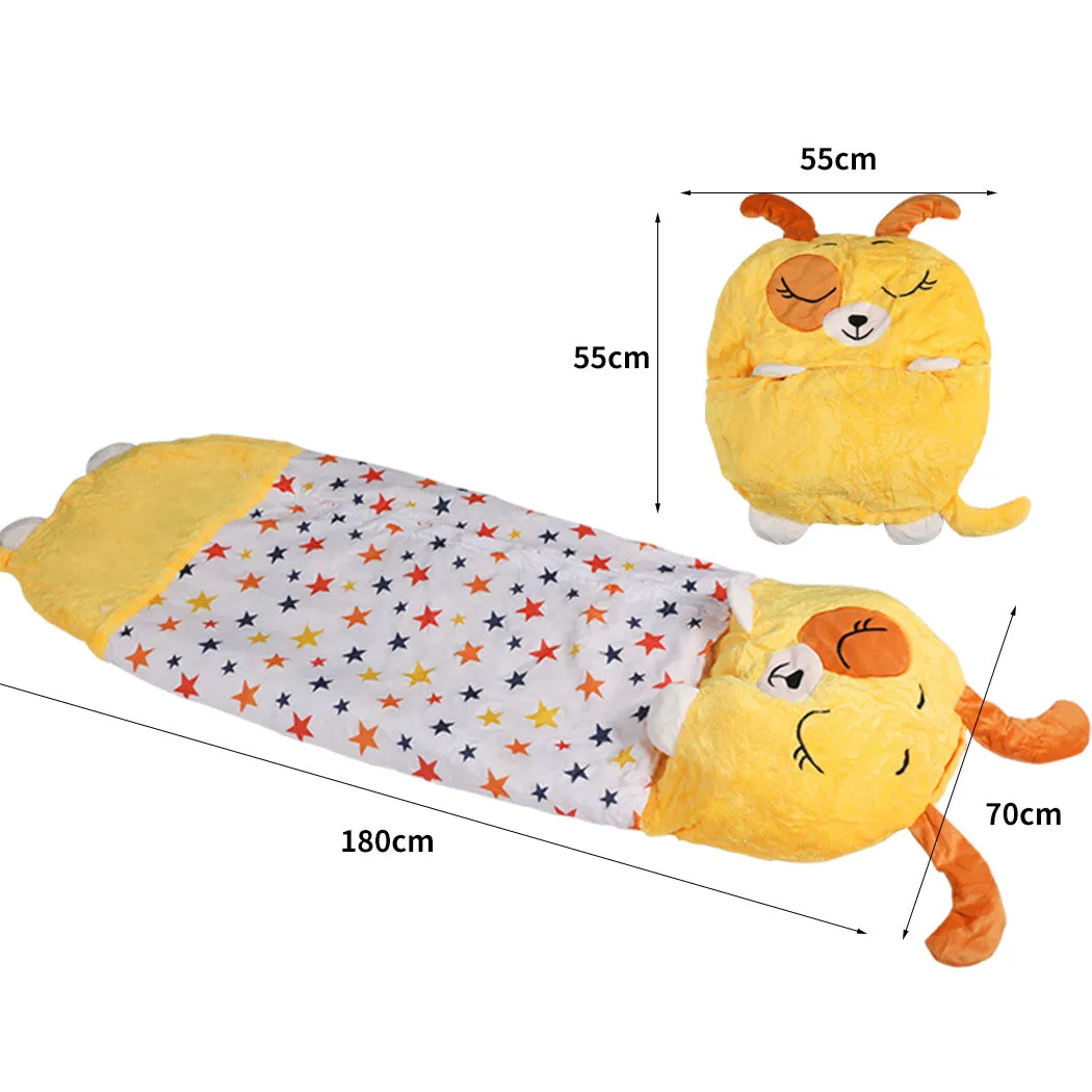 Sleeping Bag Child Pillow Kids Happy Napper Gift Toy - Dog 180cm L