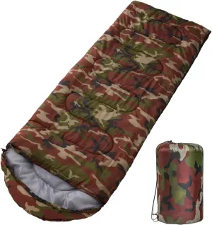 Sleeping Bag for Adults 1 Person, Sleeping Bag 3 Seasons Summer Spring Fall Warm, Waterproof Lightweight Sleeping Bag for Camping Backpacking Hiking Fishing Hunting Outdoor Travel with Storage Bag