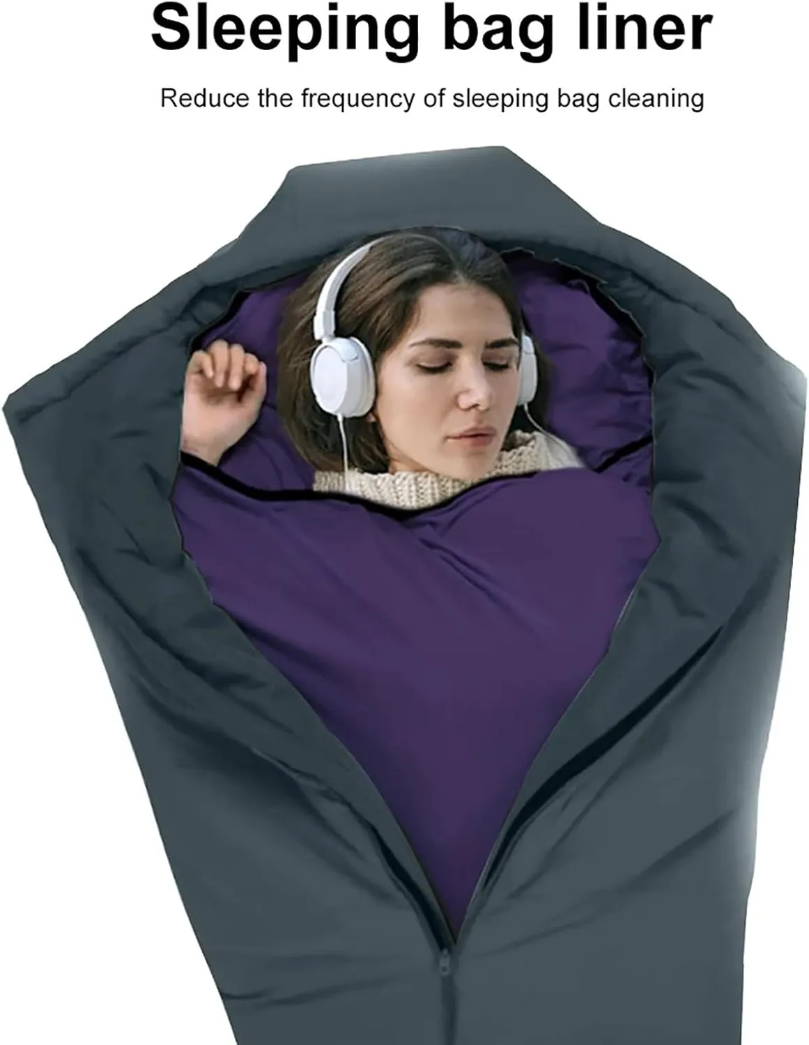 Sleeping Bag High Elasticity Outdoor Travel Sleeping Bag, Hotels & Hostels - Lightweight Single & Double Camping Sleeping Bag Liners - Comfortable Camping Sheets