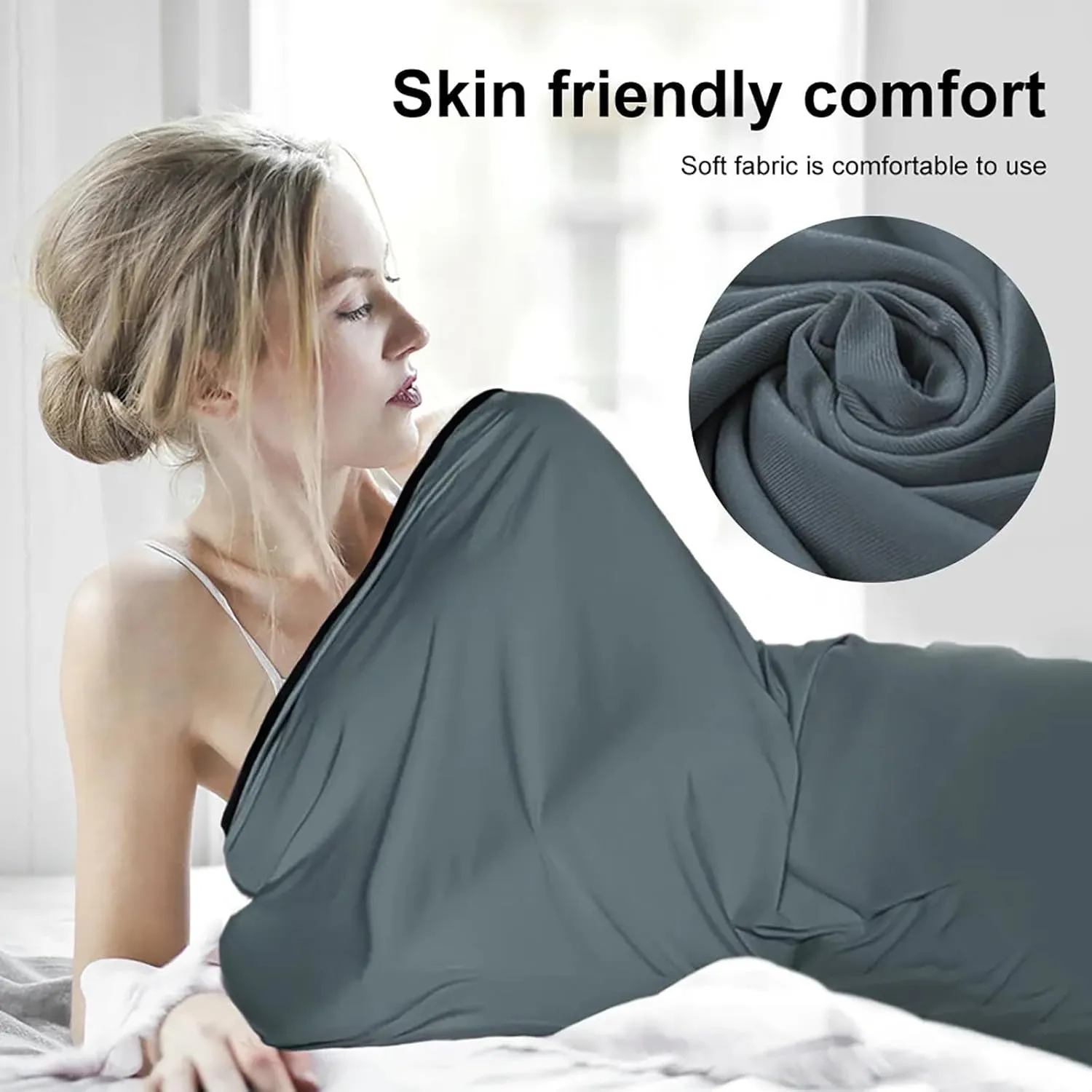Sleeping Bag High Elasticity Outdoor Travel Sleeping Bag, Hotels & Hostels - Lightweight Single & Double Camping Sleeping Bag Liners - Comfortable Camping Sheets