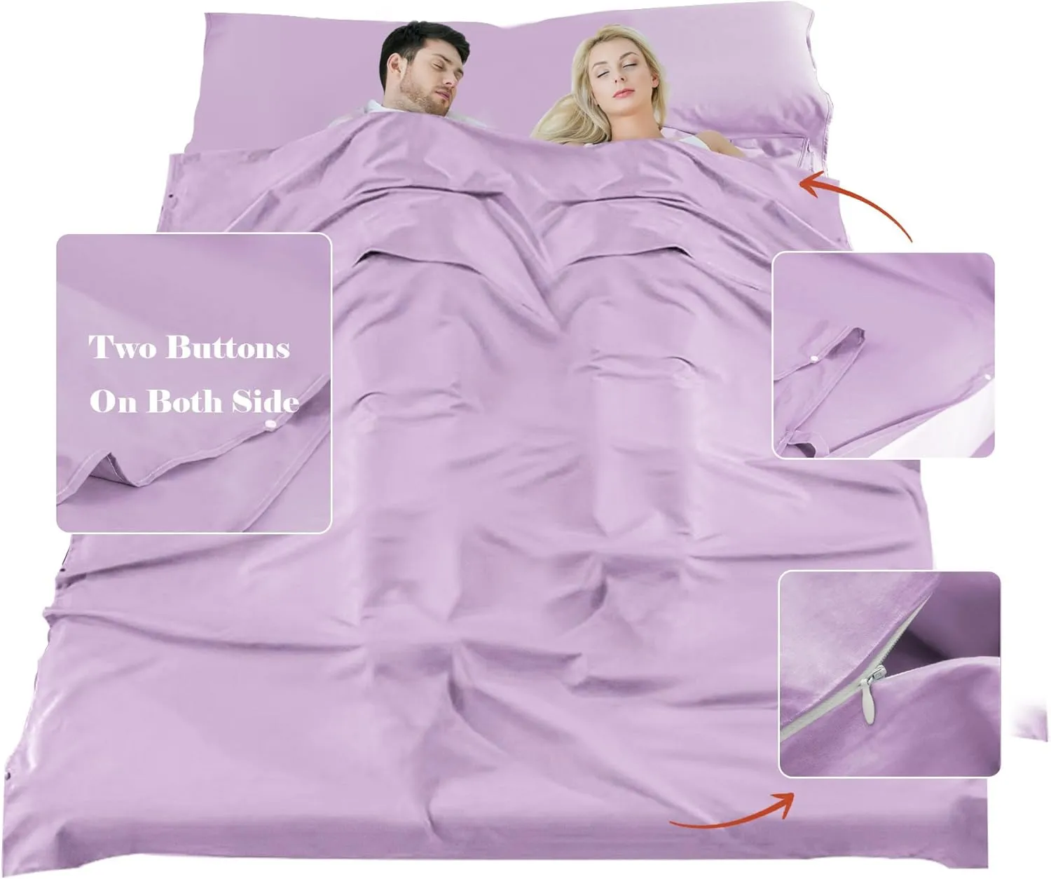 Sleeping Bag Liner Camping & Travel Sheets for Adults - Hostels & Traveling Sleep Sack