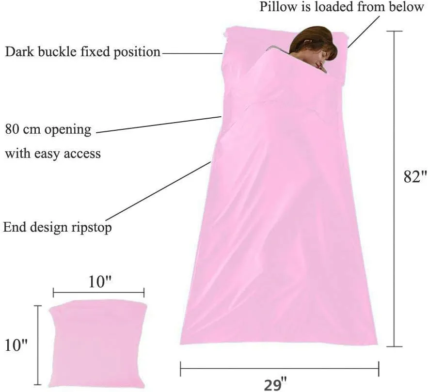 Sleeping Bag Liner Cotton Lightweight Travel Sleep Sack Sleeping Sheet for Adults Camping Hiking Picnic Travel Hotel Backpacking
