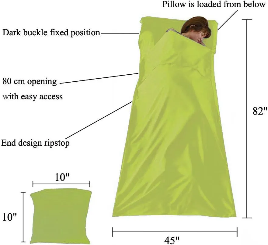 Sleeping Bag Liner Cotton Lightweight Travel Sleep Sack Sleeping Sheet for Adults Camping Hiking Picnic Travel Hotel Backpacking