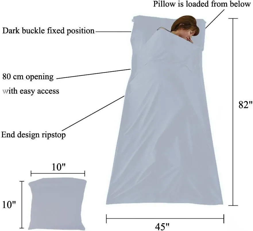 Sleeping Bag Liner Cotton Lightweight Travel Sleep Sack Sleeping Sheet for Adults Camping Hiking Picnic Travel Hotel Backpacking