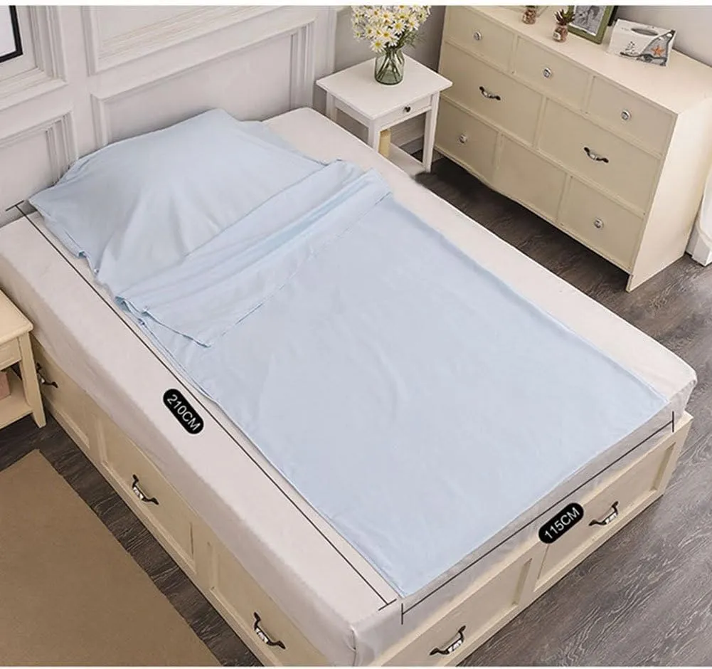 Sleeping Bag Liner Cotton Lightweight Travel Sleep Sack Sleeping Sheet for Adults Camping Hiking Picnic Travel Hotel Backpacking