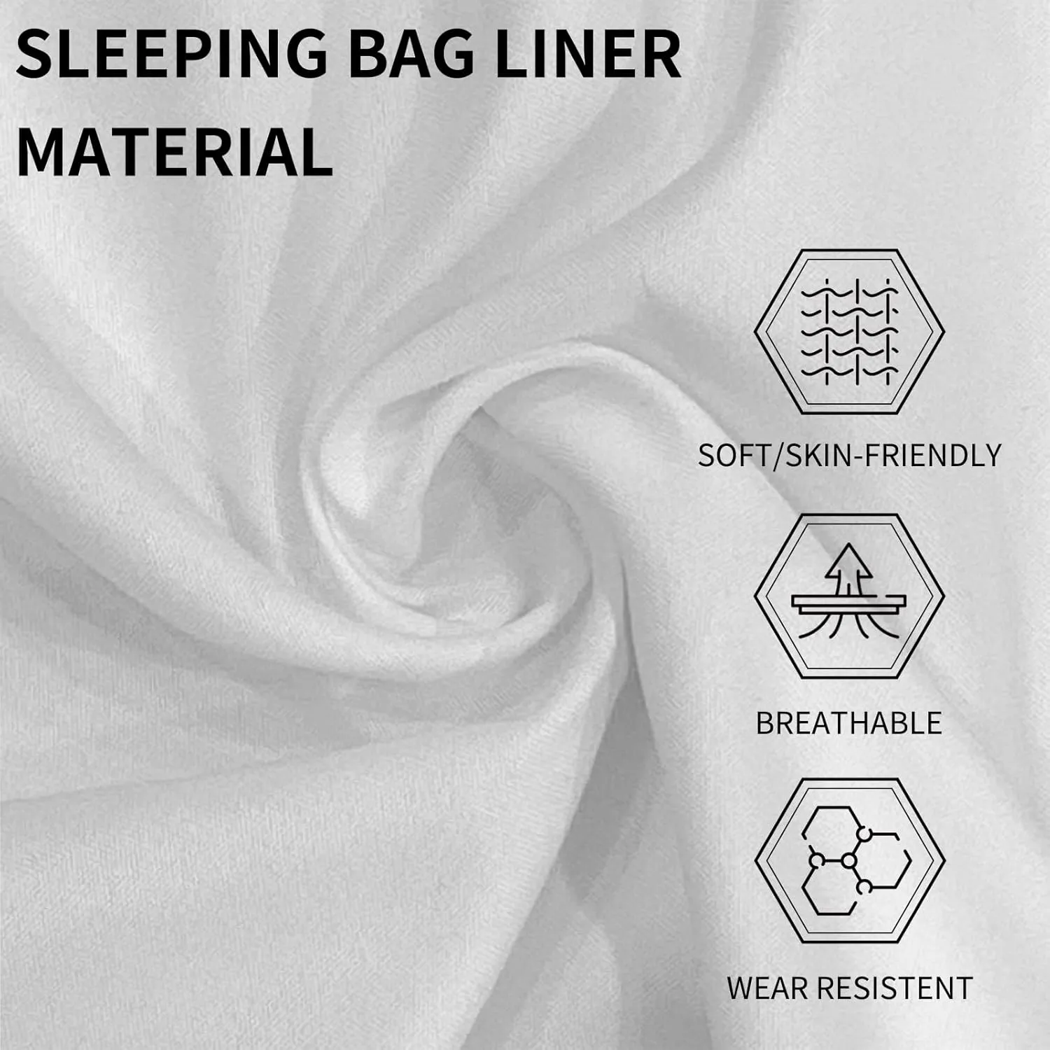 Sleeping Bag Liner for Warm Weather Seasons with Carry Bag - Protable,Lightweight and Skin-Friendly Sleeping Bag for Camping,Hiking and Backpacking.