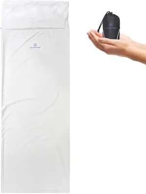 Sleeping Bag Liner for Warm Weather Seasons with Carry Bag - Protable,Lightweight and Skin-Friendly Sleeping Bag for Camping,Hiking and Backpacking.