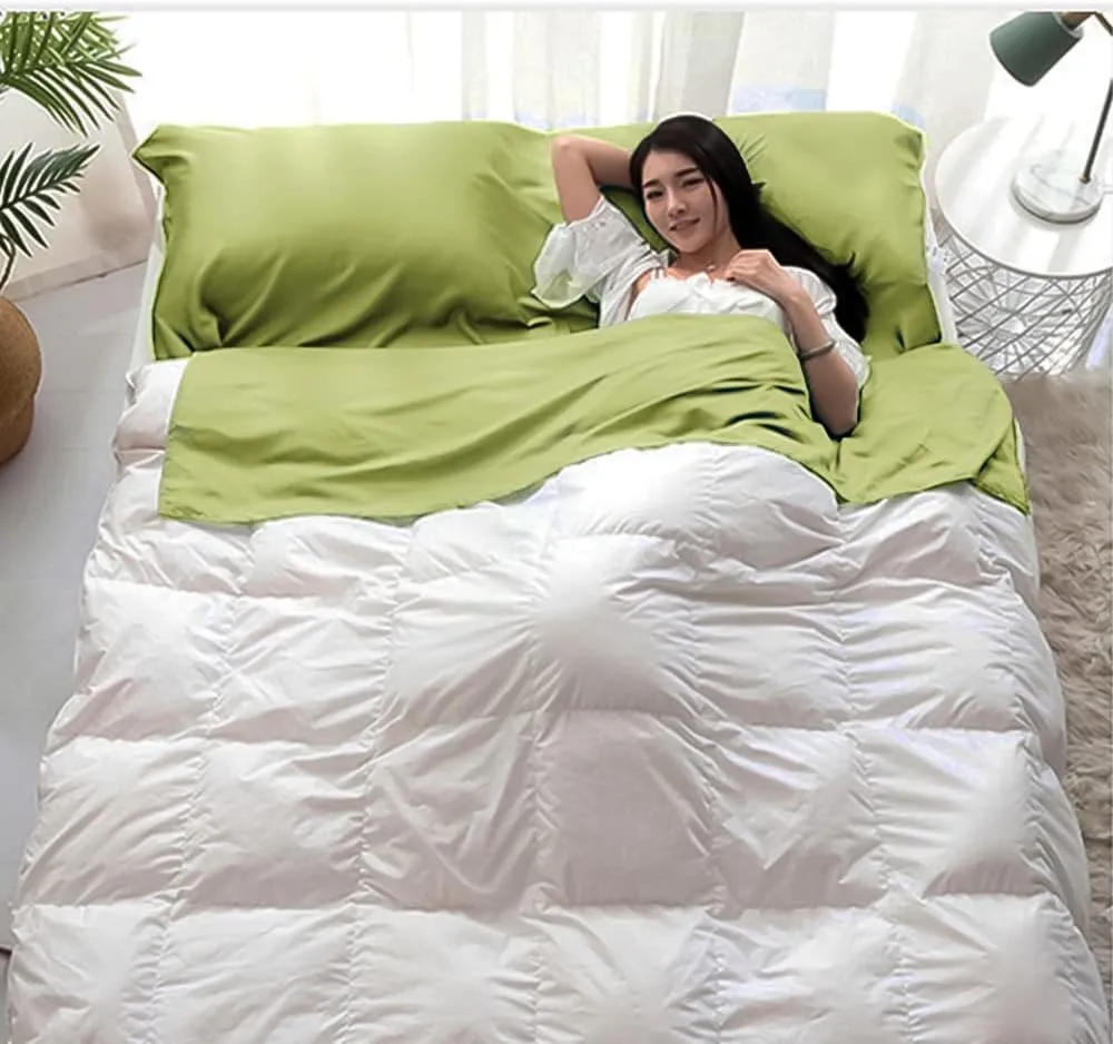 Sleeping Bag Liner Lightweight Compact Sleeping Bag Sack Portable Clean Travel Sheet Camping Sleep Sheet for Backpacking Hotel Hiking
