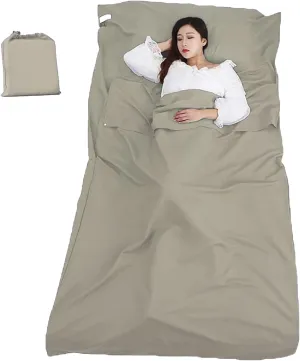 Sleeping Bag Liner Portable Travel Camping Sheets Lightweight and Compact Sleeping Sack Sheets for Adults Comfortable Liners for Traveling Hotel Camping Picnic Hostels Backpacking
