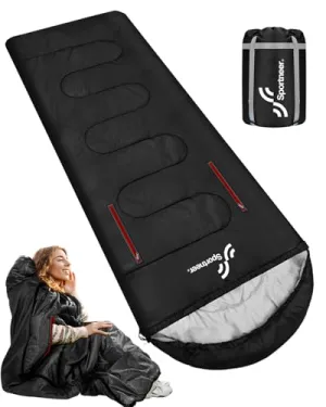 Sleeping Bag - Wearable for Adults & Kids with Arm Zipper Holes