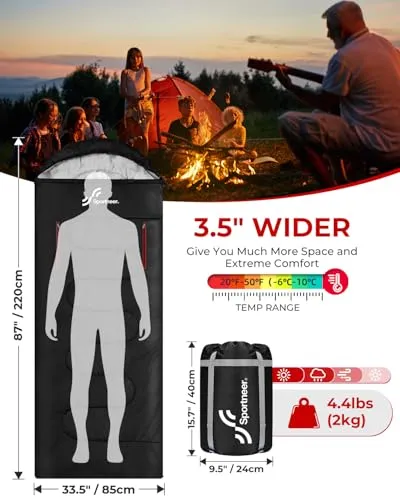 Sleeping Bag - Wearable for Adults & Kids with Arm Zipper Holes
