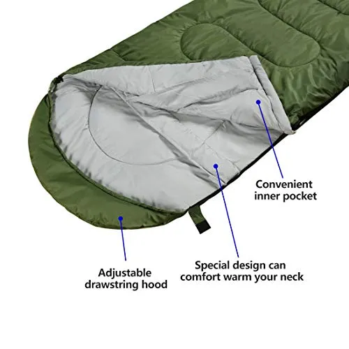 Sleeping Bag,Portable Waterproof Sleeping Bag w/ Compression Sack