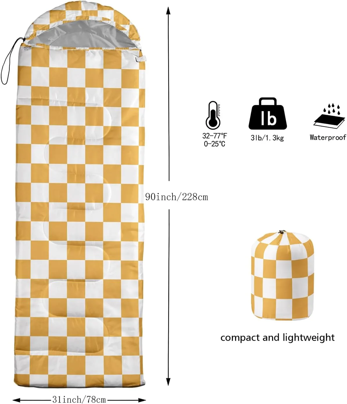 Sleeping Bags for Adults and Kids Backpacking Camping Sleeping Bags for Girls and Boys Lightweight Waterproof Cold/Warm Sleeping Bag for All Season