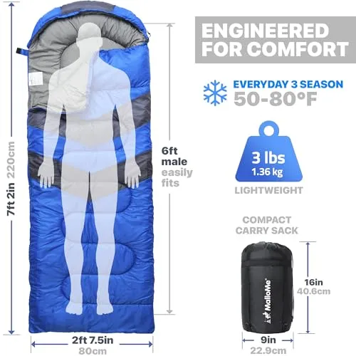 Sleeping Bags for Adults Cold Weather & Warm-Camping Sleeping Bag