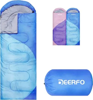 Sleeping Bags for Adults Kids - Camping Sleeping Bag for Girls Boys - Cold Weather Warm Sleeping Bag with Compression Bag for All Season - Compact Camping Gear