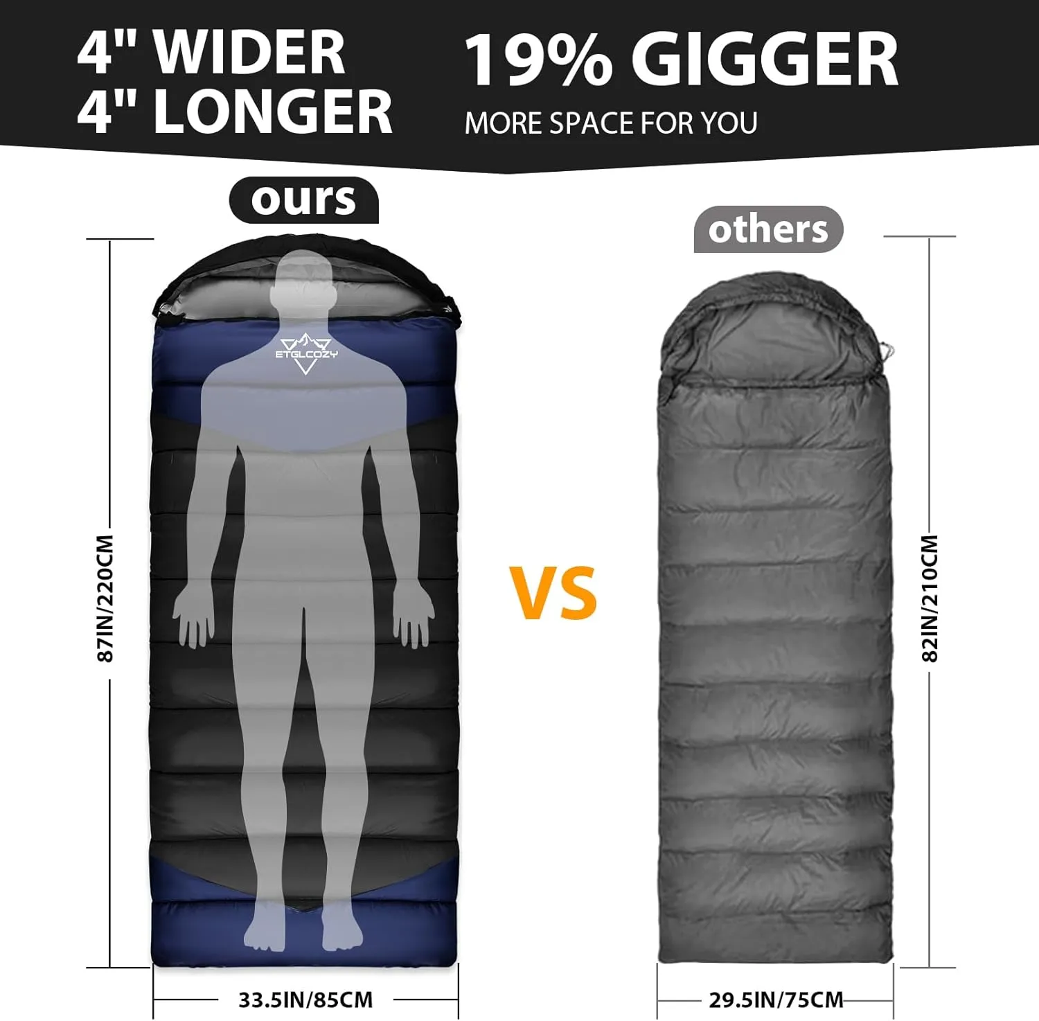 Sleeping Bags for Adults Kids Cold Weather & Warm, Backpacking Camping 0 Degree Winter Sleeping Bag for Girls Boys, Big and Tall, Lightweight Compact 3-4 Season Outdoor Indoor