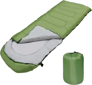 Sleeping Bags for Adults, Warm ＆Cold Weather Backpacking Camping Sleeping Bag,Lightweight, Waterproof Sleeping Bag with Compression Sack for Indoor ＆ Outdoor Camping Hiking Travel (Green)