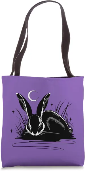 Sleeping Ostara rabbit with Moon Spring and Easter Tote Bag