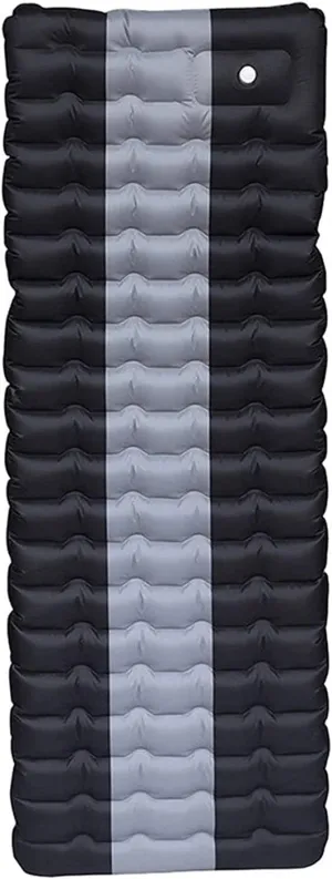 Sleeping Pad,Inflatable Sleeping Pad for Camping, Foot Pump Quick Inflation & Deflation,for Tent, Hiking and Backpacking (Color : Black)