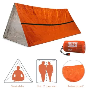 Sleeping Positive testimonials Reduced prices Survival Emergency Blanket Kit Tent Shelter Multipurpose Waterproof Thermal Bag Tube SOS Survival Emergency Rescue