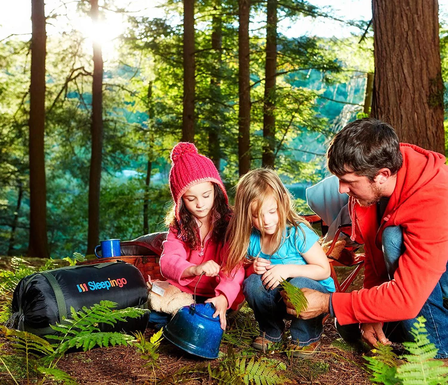 Sleepingo Double Sleeping Bag for Backpacking, Camping, Or Hiking. Queen Size XL! Cold Weather 2 Person Waterproof Sleeping Bag for Adults Or Teens. Truck, Tent, Or Sleeping Pad, Lightweight