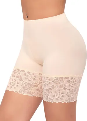 Slip Shorts for Under Dresses Women Anti Chafing Underwear Seamless Boyshorts Panties Lace Under Shorts