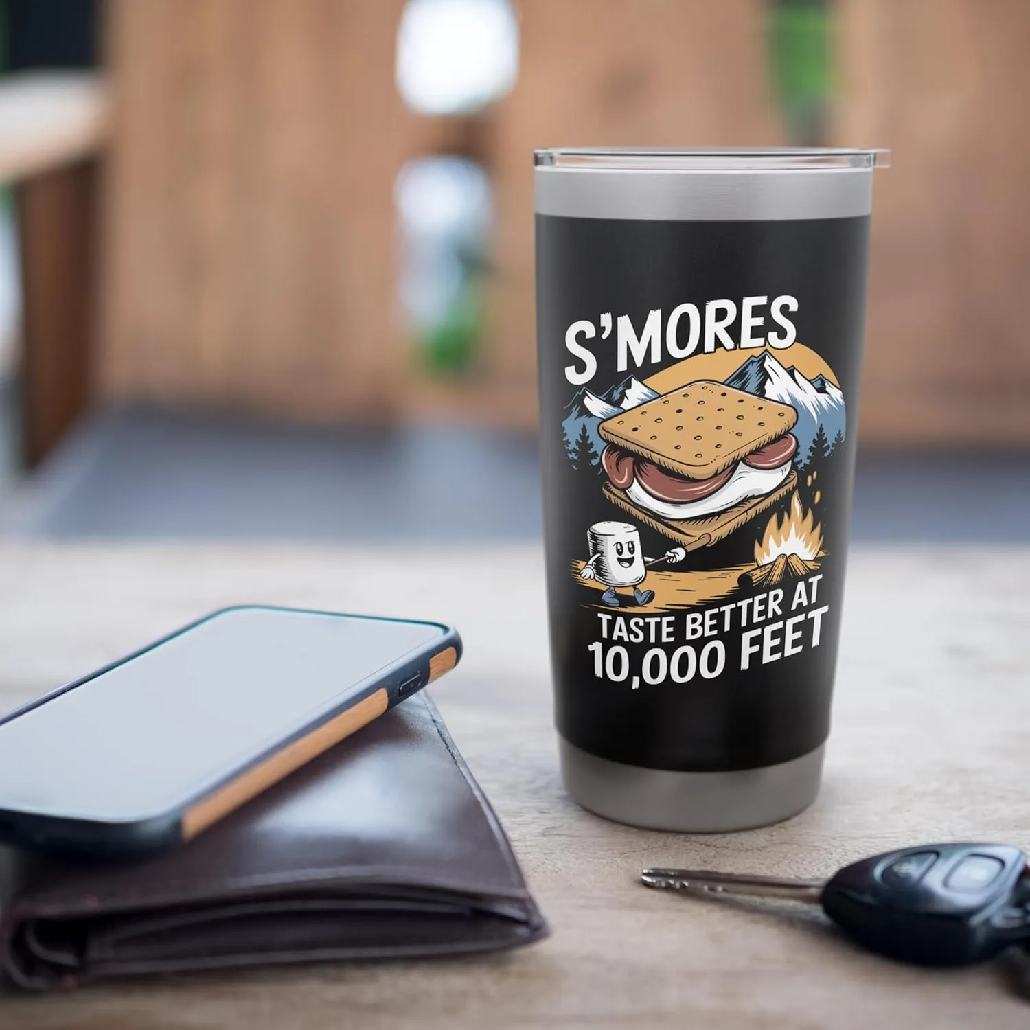 S’mores Taste Better at 10,000 Feet Alpine Camping Stainless Steel Insulated Tumbler