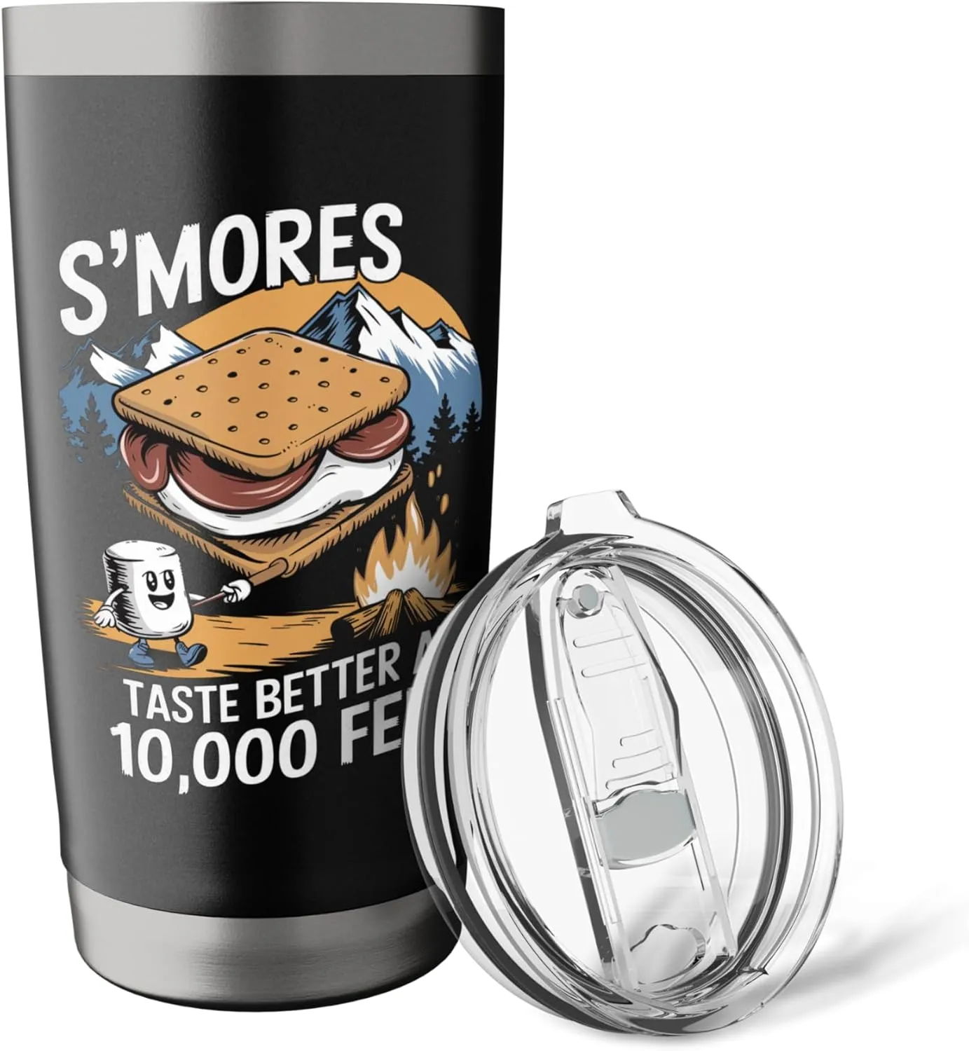 S’mores Taste Better at 10,000 Feet Alpine Camping Stainless Steel Insulated Tumbler
