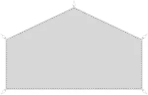Snow Peak Hexa Ease 1 Ground Sheet, Water Resistant, Polyethylene, L 6.8' W 4.2', Camping, Backpacking
