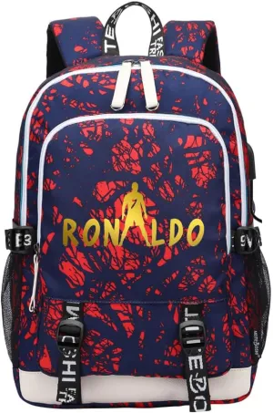 Soccer Player 7 Multifunction Sport Backpack Travel Laptop Football Fans Bag for Men Women (Fuchsia - 3)