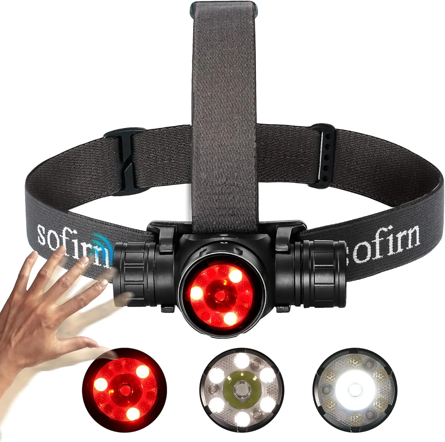 sofirn [Bundle/ 2pcs] HS21 Headlamp with Red Light HS20 Headlamp with Flood Light, Spot Light