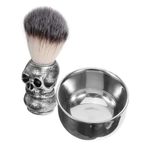 SOIMISS 1Set Men Shaving Ergonomic Shaving Bowl and Brush Kit Lightweight Durable Foaming Tool for Home Salon and Barber Shop Use