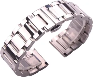 Solid 316L Stainless Steel Watch Strap Silver 18mm 20mm 21mm 22mm 23mm 24mm Metal Watch Strap Bracelet Wrist Watch Bracelet